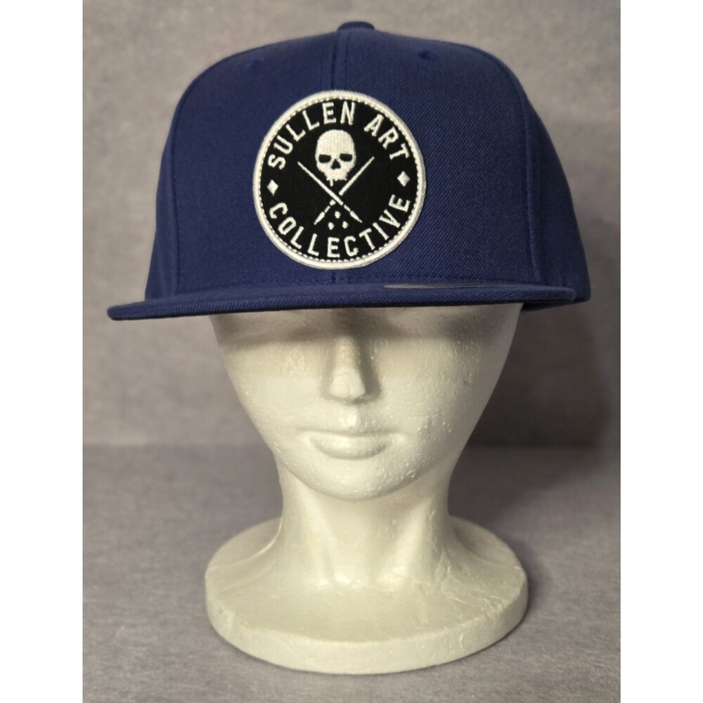SULLEN TATTOO Art Collective Blue Snapback Hat Cap Flat Bill Adjustable NWT